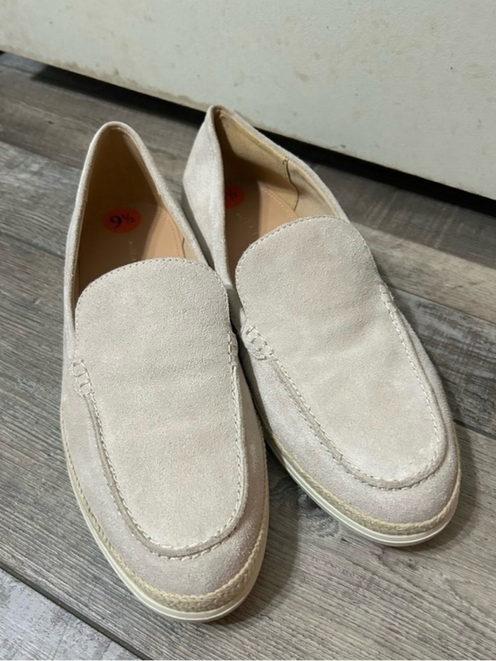 Marc Fisher Women's Suede Slip-On Loafers - Light Taupe - Picture 4 of 8